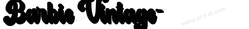 Barbie Vintage字体转换
